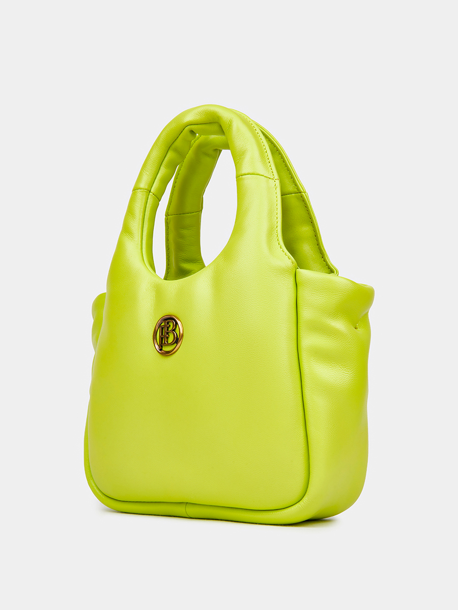 Классическая кожаная сумка Blair цвет лимонный